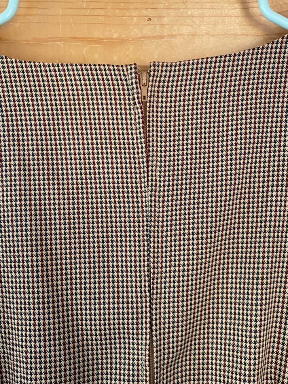 ModCloth brown houndstooth Decision Maker sleeveless retro midi dress size 8 - Picture 8 of 9